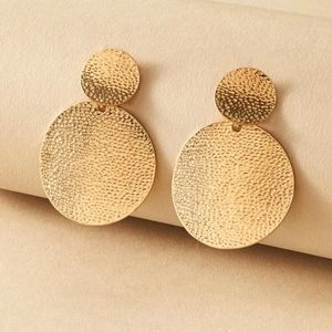 New Textured Round Drop Earrings